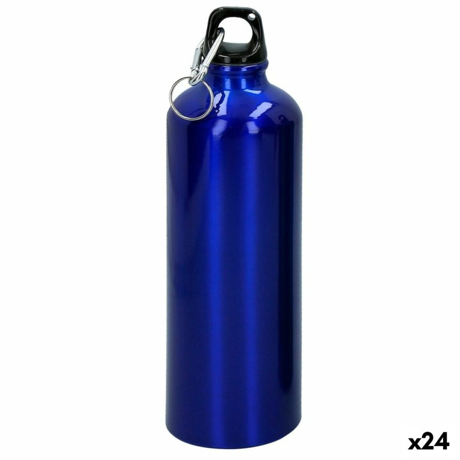Vandflaske Aktive 750 ml Snap-krog Aluminium 7 x 25 x 7 cm (24 enheder) #1
