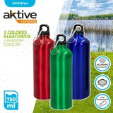 Vandflaske Aktive 750 ml Snap-krog Aluminium 7 x 25 x 7 cm (24 enheder) #5