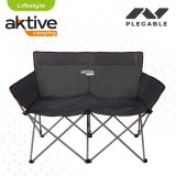 2 personers sofa Aktive Sort Foldbar 107 x 88 x 63 cm (2 enheder) #7