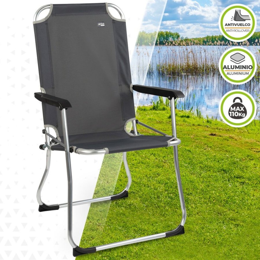 Sammenklappelig campingstol Aktive Mrkegr 45 x 91 x 47 cm (6 enheder) #5