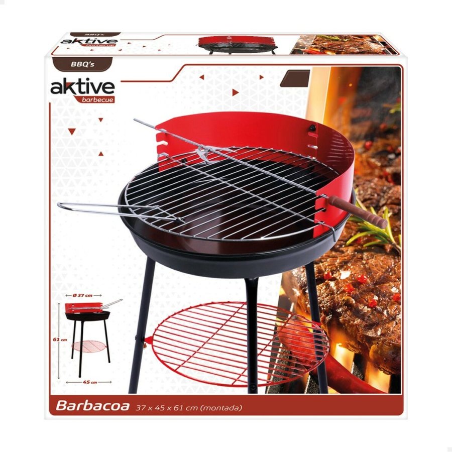 Havegrill Transportabel Aktive Tr Jern  38 cm 37 x 61 x 45 cm (6 enheder) Rd #17