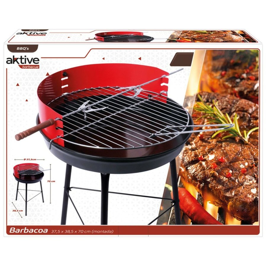 Havegrill Transportabel Aktive Tr Jern 37,5 x 70 x 38,5 cm (4 enheder) Rd #17