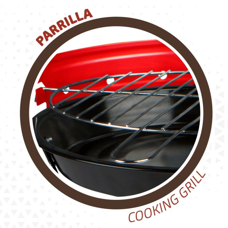 Havegrill Transportabel Aktive Jern Plastik 37 x 44 x 33 cm (6 enheder) Rd #9