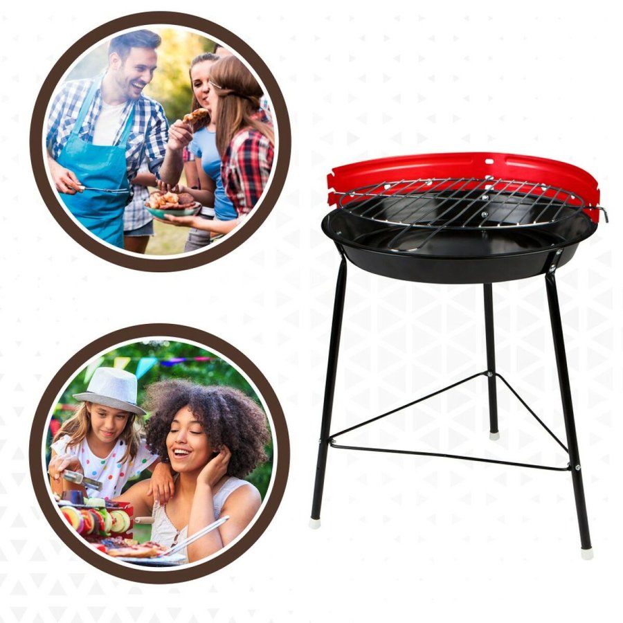Havegrill Transportabel Aktive Jern Plastik 37 x 44 x 33 cm (6 enheder) Rd #13