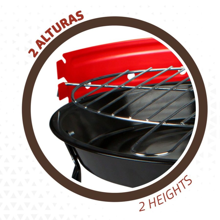 Havegrill Transportabel Aktive Jern Plastik 37 x 44 x 33 cm (6 enheder) Rd #17