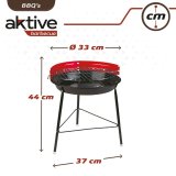 Havegrill Transportabel Aktive Jern Plastik 37 x 44 x 33 cm (6 enheder) Rd #21