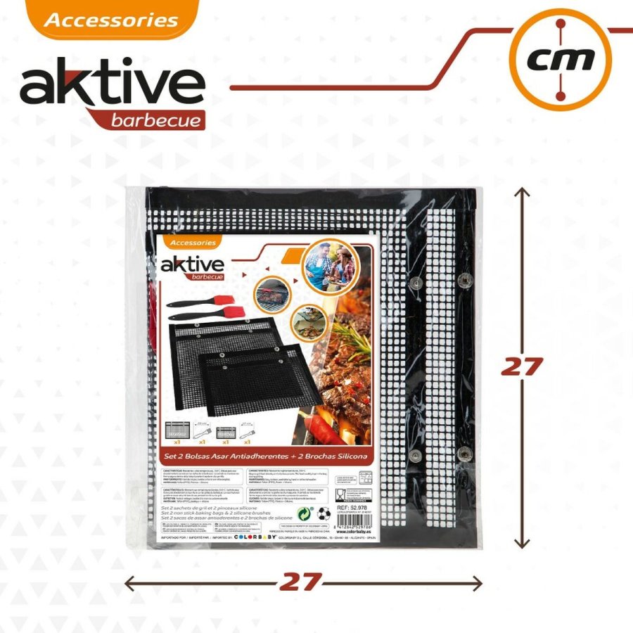 Havegrill Transportabel Aktive Silikone Plastik 27 x 24,5 x 0,4 cm #25