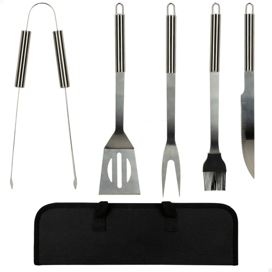 Grillredskaber Aktive Silikone Rustfrit stl 12 enheder 7,5 x 35 x 1,9 cm (5 Dele) #5