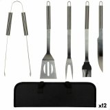 Grillredskaber Aktive Silikone Rustfrit stl 12 enheder 7,5 x 35 x 1,9 cm (5 Dele) #1