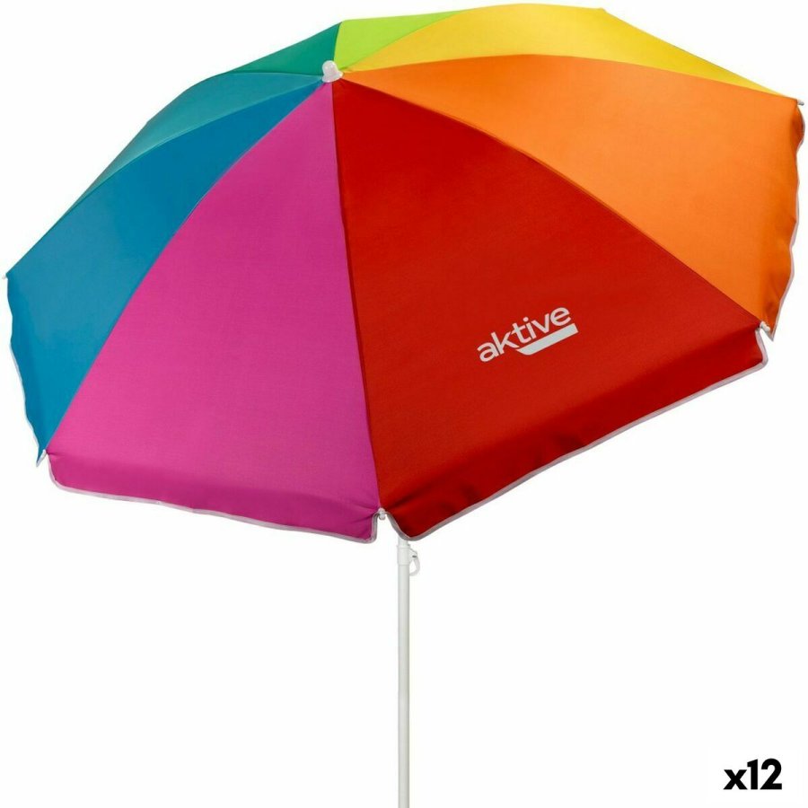 Parasol Aktive Multifarvet 180 x 185 x 180 cm 180 x 180 x 180 cm 180 x 189 x 180 cm (12 enheder) #1
