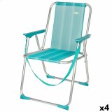 Polstrede Campingstol Aktive Mediterranean Turkisbl 44 x 76 x 45 cm (4 enheder) #1