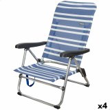 Polstrede Campingstol Aktive Mykonos Stribet 47 x 85 x 50 cm (4 enheder) #1
