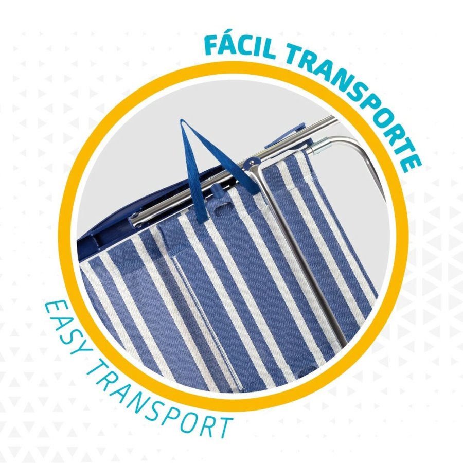 Polstrede Campingstol Aktive Mykonos 47 x 108 x 66 cm (4 enheder) #5