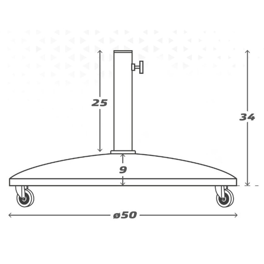 Fod for strandparasol Aktive 50 x 34 x 50 cm Cement St�l #4