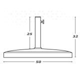 Fod for strandparasol Aktive 50 x 32 x 31,5 cm Sort Plastik #4