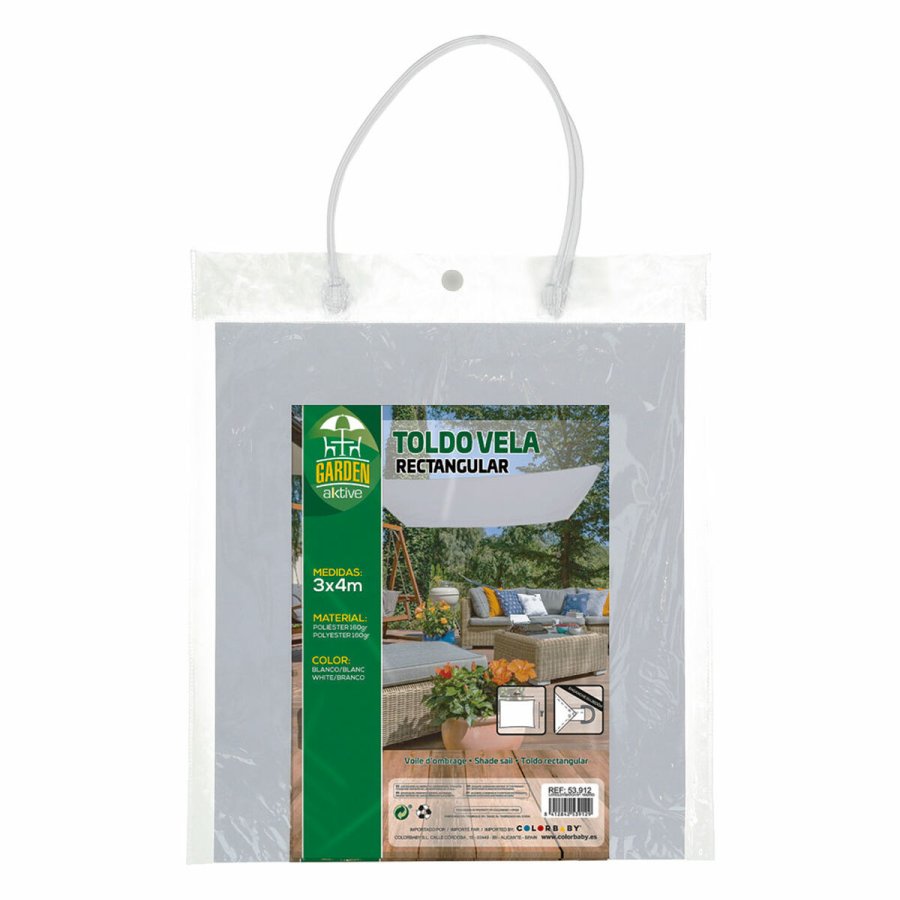 Skyggesejl Aktive Trekantet Hvid 300 x 0,5 x 400 cm (4 enheder) #4