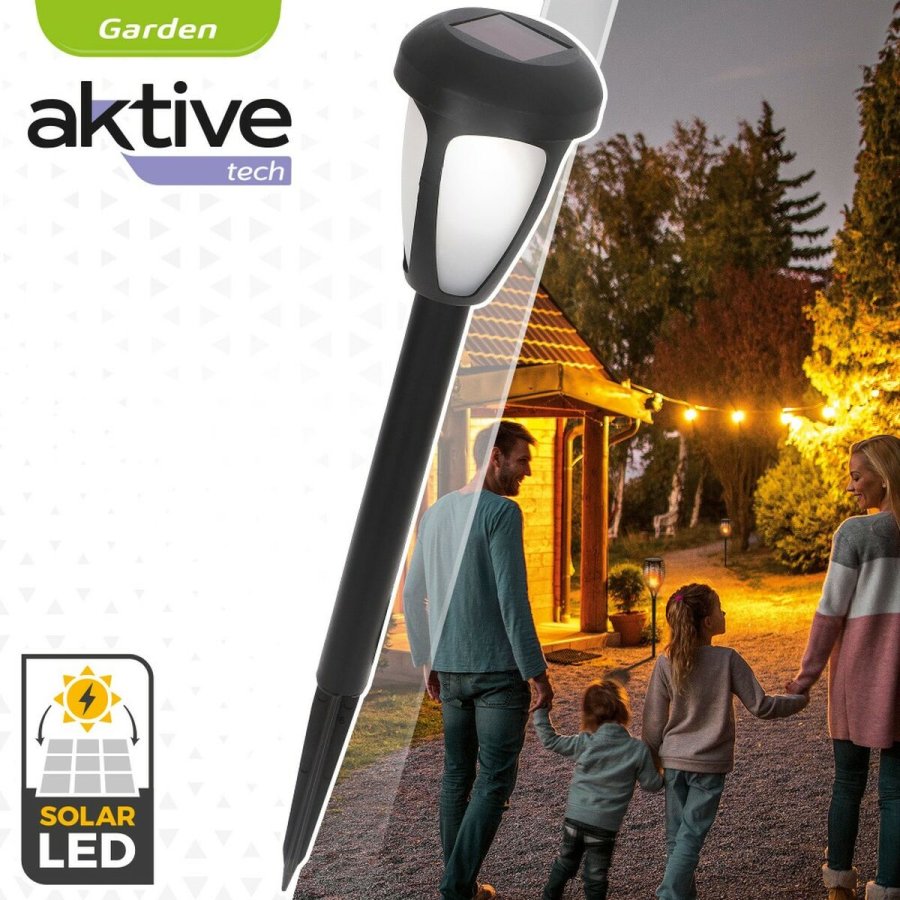 S�t med solcelle-havelys Aktive 12 Dele Plastik 7 x 37 x 7 cm (24 enheder) #3