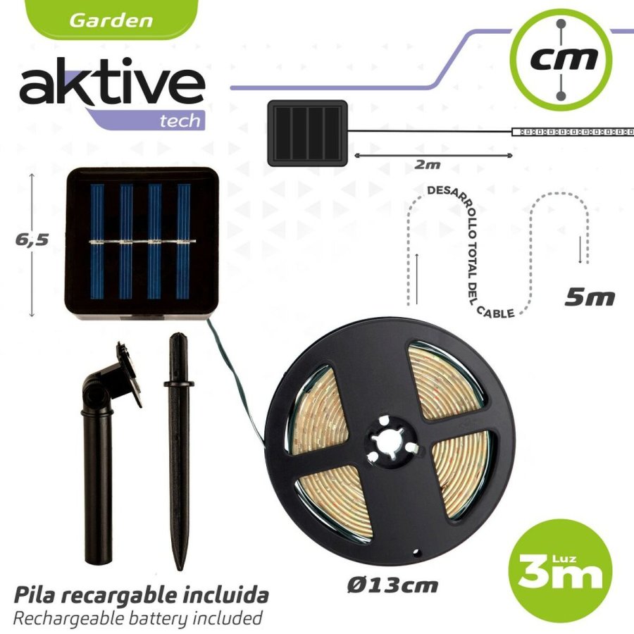 Lysstrimmel Aktive LED Multifarvet Have 3 m (6 enheder) #5
