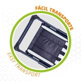 Polstrede Campingstol Aktive Stribet Hvid Marinebl 46 x 101 x 59 cm (4 enheder) #5