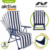 Lealnik Aktive Hvid Marinebl� Indstillelig Stribet 147 x 70 x 48 cm (2 enheder) #4