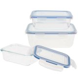 St med stabelbare hermetiske kkkenbeholdere Max Home 6 enheder 23 x 7,5 x 17,5 cm #2