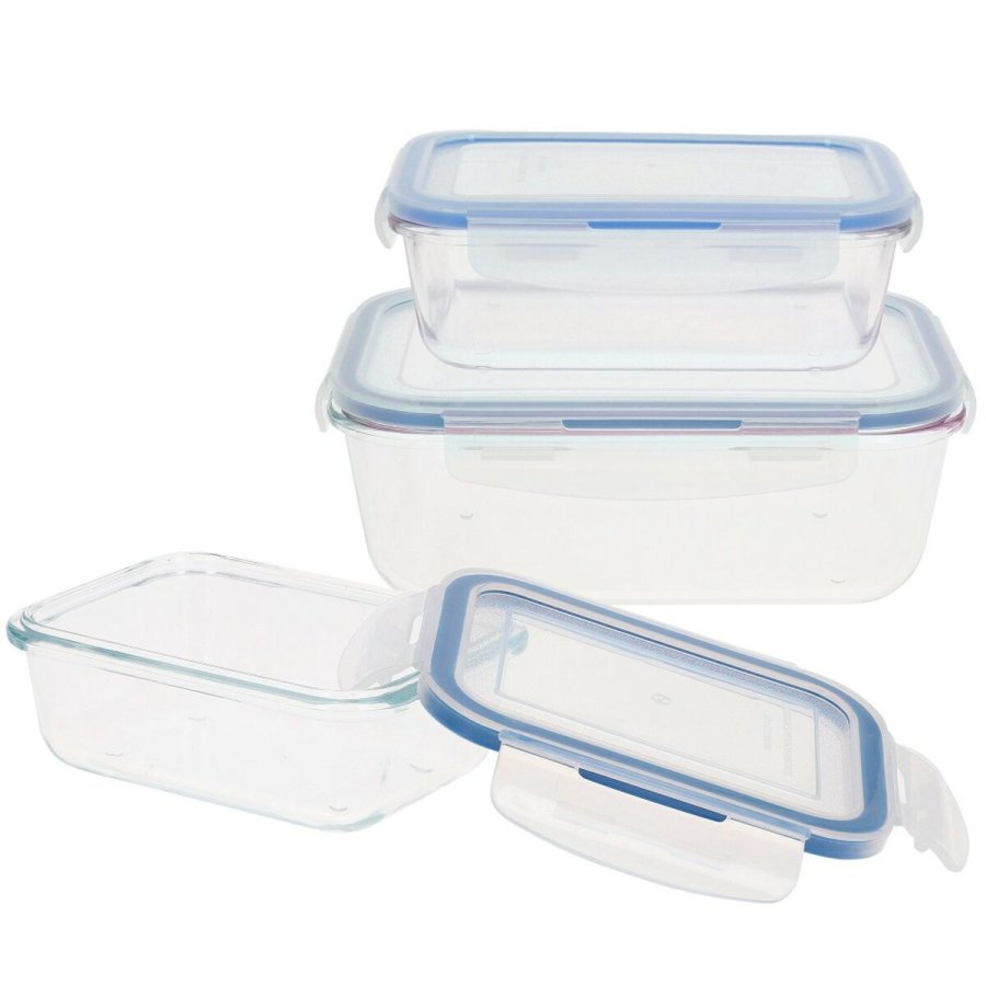 St med stabelbare hermetiske kkkenbeholdere Max Home 6 enheder 23 x 7,5 x 17,5 cm #2