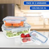 St med stabelbare hermetiske kkkenbeholdere Max Home 6 enheder 23 x 7,5 x 17,5 cm #3