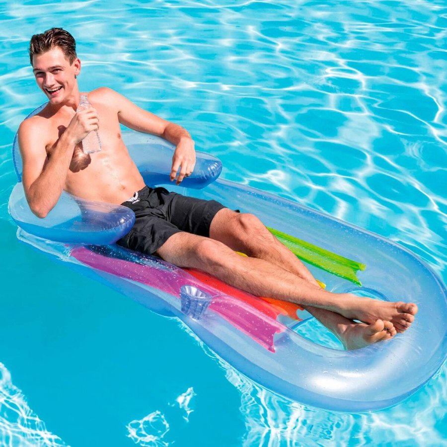 Oppustelig poolstol Intex Regnbue 160 x 53 x 85 cm (6 enheder) #29