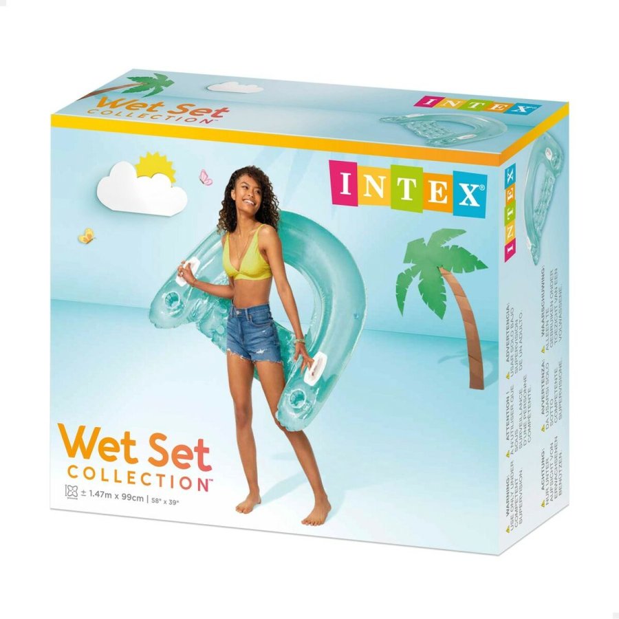 Oppustelig Lnestol til Pool Intex Sit N'Float 152 x 28 x 99 cm #5