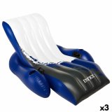 Oppustelig poolstol Intex Floating Recliner Bl Hvid 180,3 x 66 x 134,6 cm (3 enheder) #1