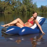 Oppustelig poolstol Intex Floating Recliner Bl Hvid 180,3 x 66 x 134,6 cm (3 enheder) #3