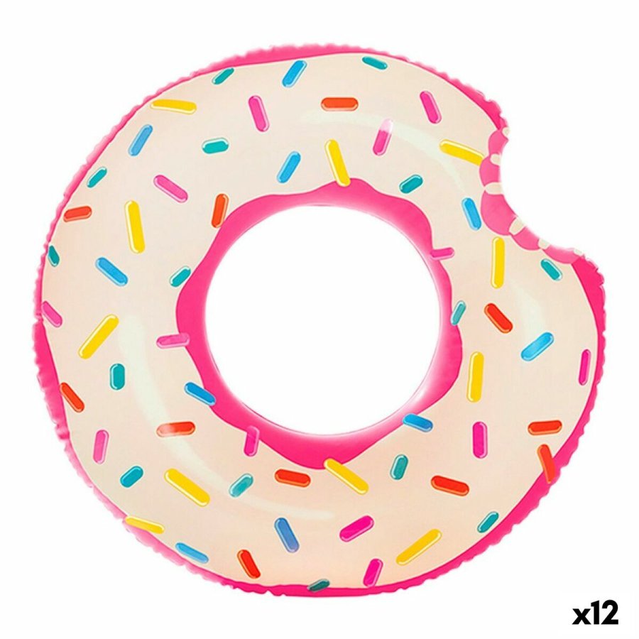 Oppusteligt hjul Intex Donut Pink 107 x 99 x 23 cm (12 enheder) #1
