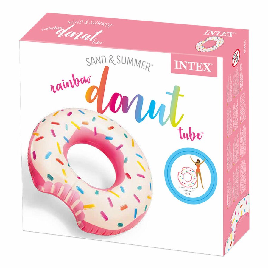 Oppusteligt hjul Intex Donut Pink 107 x 99 x 23 cm (12 enheder) #29