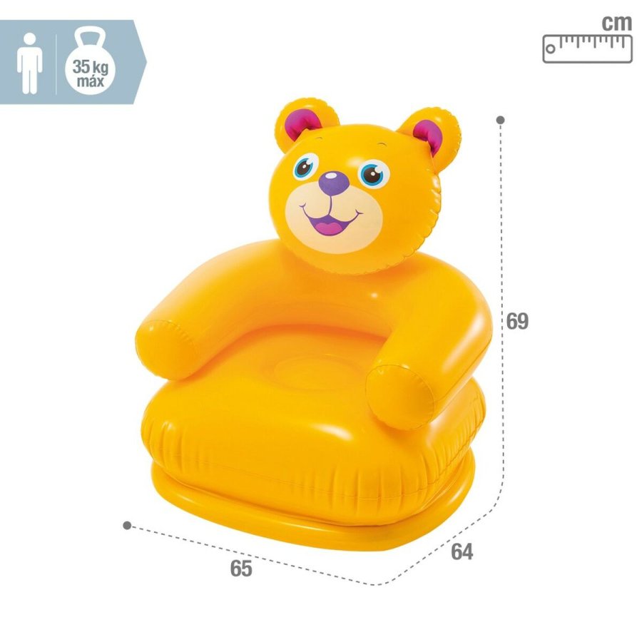Oppustelige lnestol Intex HAPPY ANIMAL 66 x 79 x 64 cm (12 enheder) #25