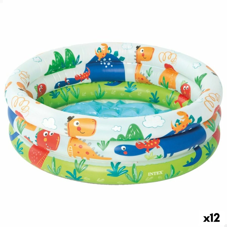 Oppustelig Pool til Brn Intex Dinosaurer Ringe 28 L 33 L 61 x 22 x 61 cm (12 enheder) #1