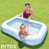 Oppustelig Pool til Brn Intex Rektangulr Bl Hvid 90 L 166 x 25 x 100 cm (6 enheder) #3