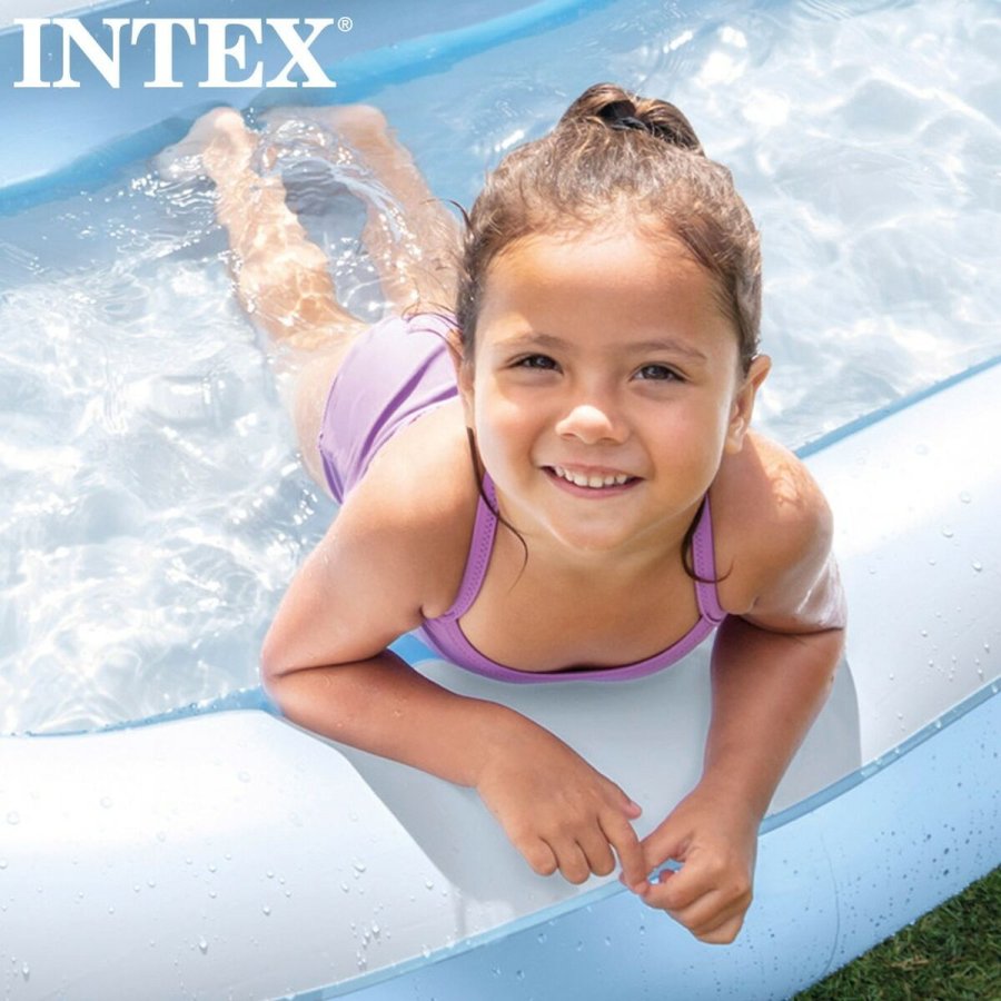 Oppustelig Pool til Brn Intex Rektangulr Bl Hvid 90 L 166 x 25 x 100 cm (6 enheder) #4