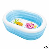 Oppustelig Pool til Brn Intex Oval Bl Hvid 230 L 163 x 46 x 107 cm (6 enheder) #1
