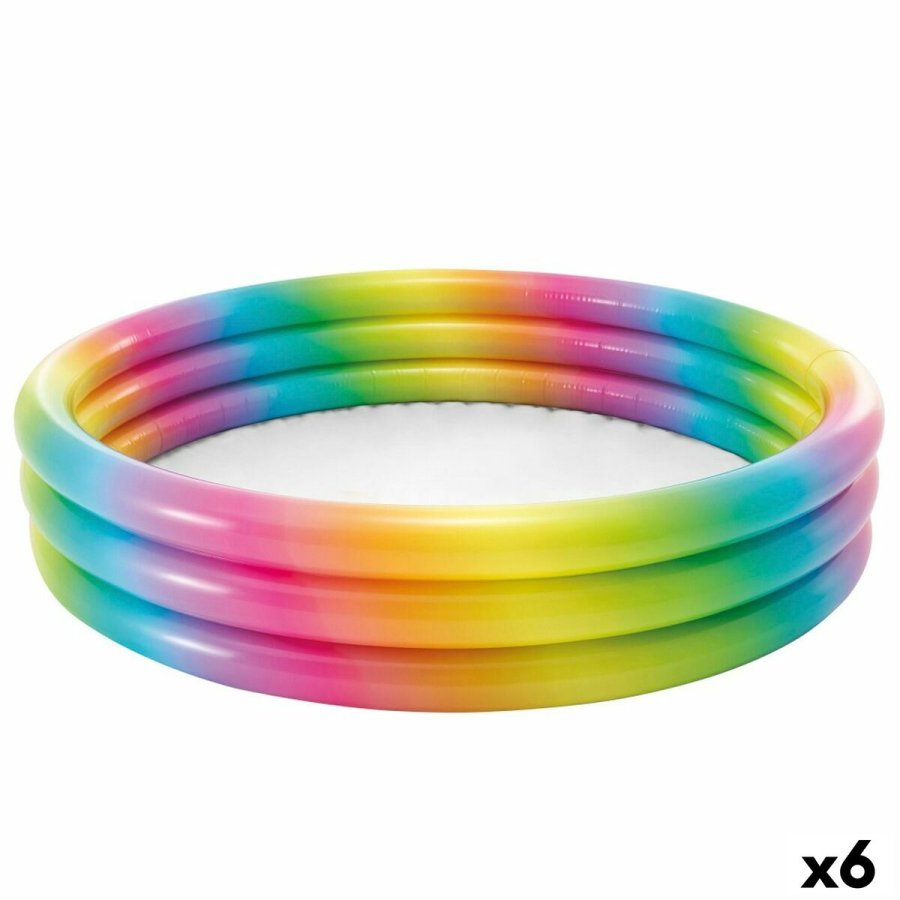 Oppustelig Pool til Brn Intex Multifarvet Ringe 330 L 147 x 33 x 147 cm (6 enheder) #1