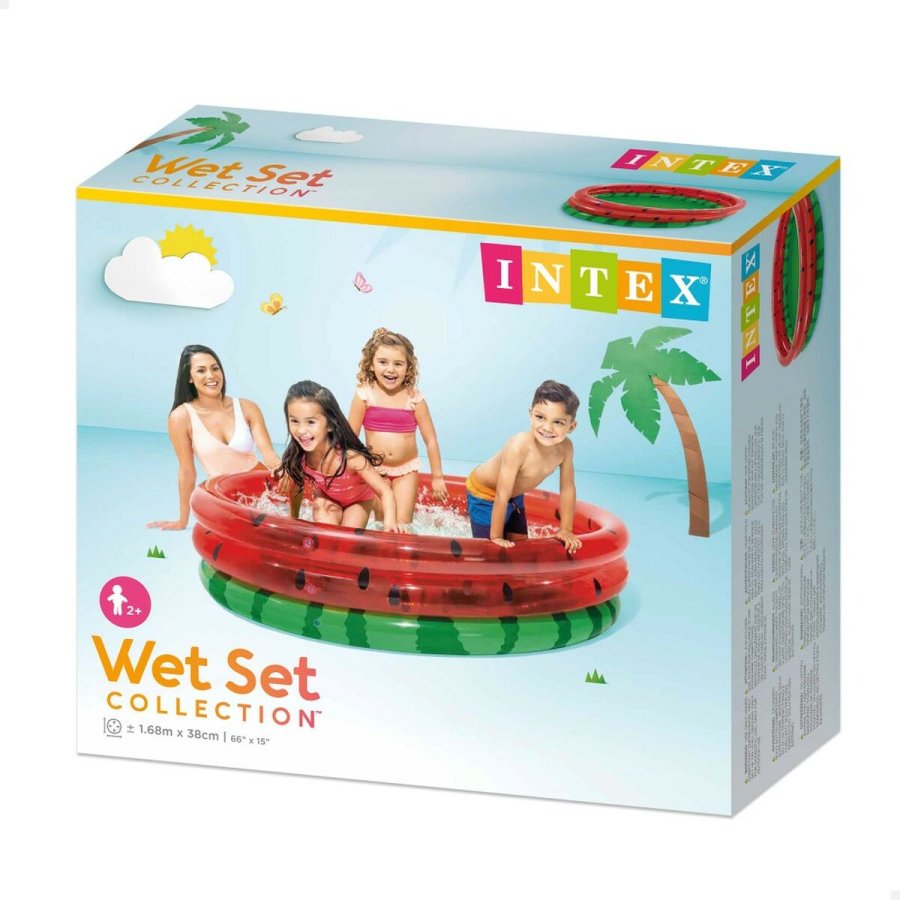 Oppustelig Pool til Brn Intex Vandmelon Ringe 581 L 168 x 38 x 168 cm (6 enheder) #29