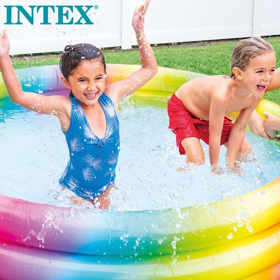 Oppustelig Pool til Brn Intex Multifarvet Ringe 581 L 168 x 38 x 168 cm (6 enheder) #22