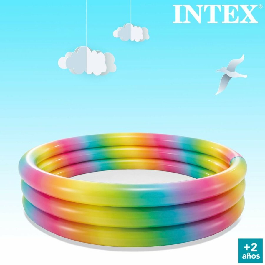 Oppustelig Pool til Brn Intex Multifarvet Ringe 581 L 168 x 38 x 168 cm (6 enheder) #29