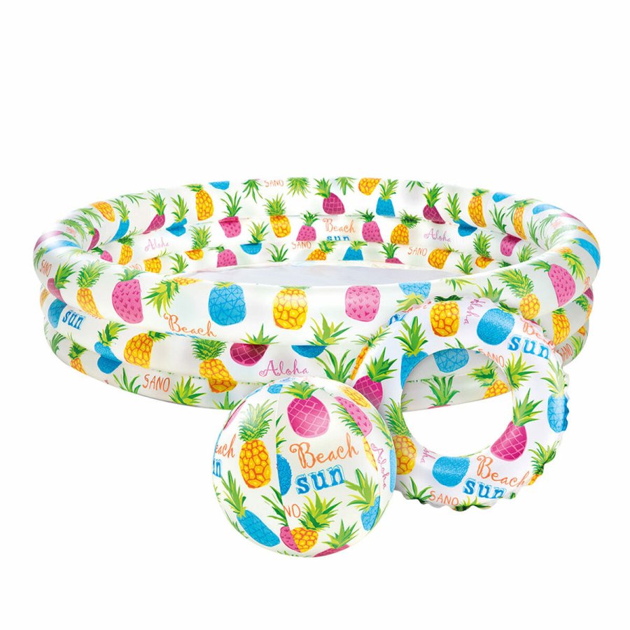 Oppustelig Pool til Brn Intex Ananas Ringe 248 L 132 x 28 x 132 cm (12 enheder) #8
