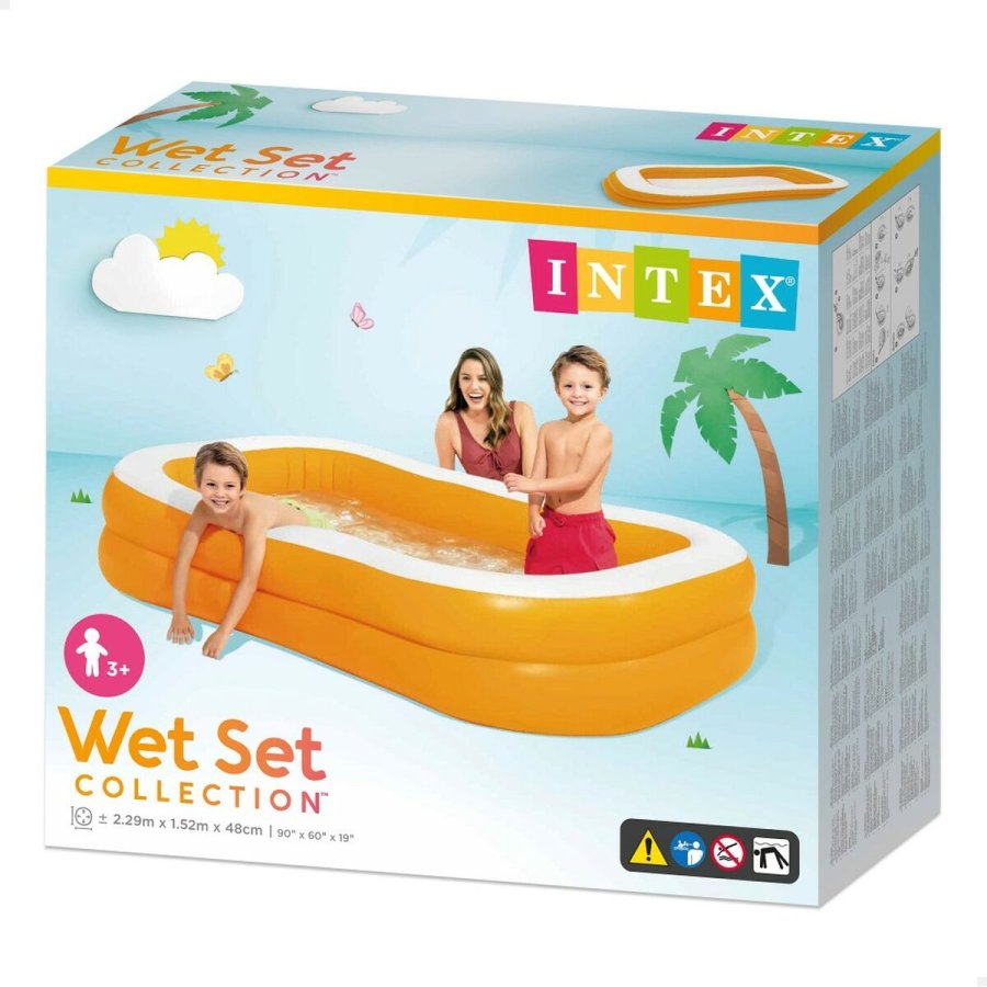 Oppustelig Pool Intex Mandarin Orange 600 L 229 x 48 x 152 cm (3 enheder) #4