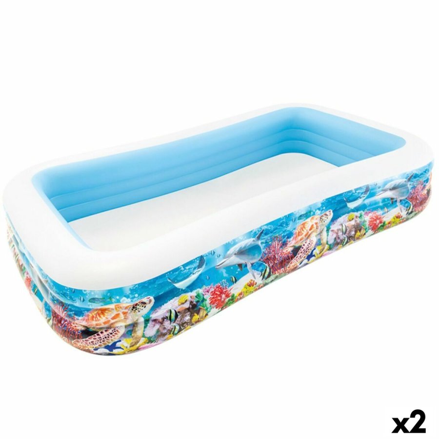 Oppustelig Pool til Brn Intex Tropisk 1020 L 305 x 56 x 183 cm (2 enheder) #1