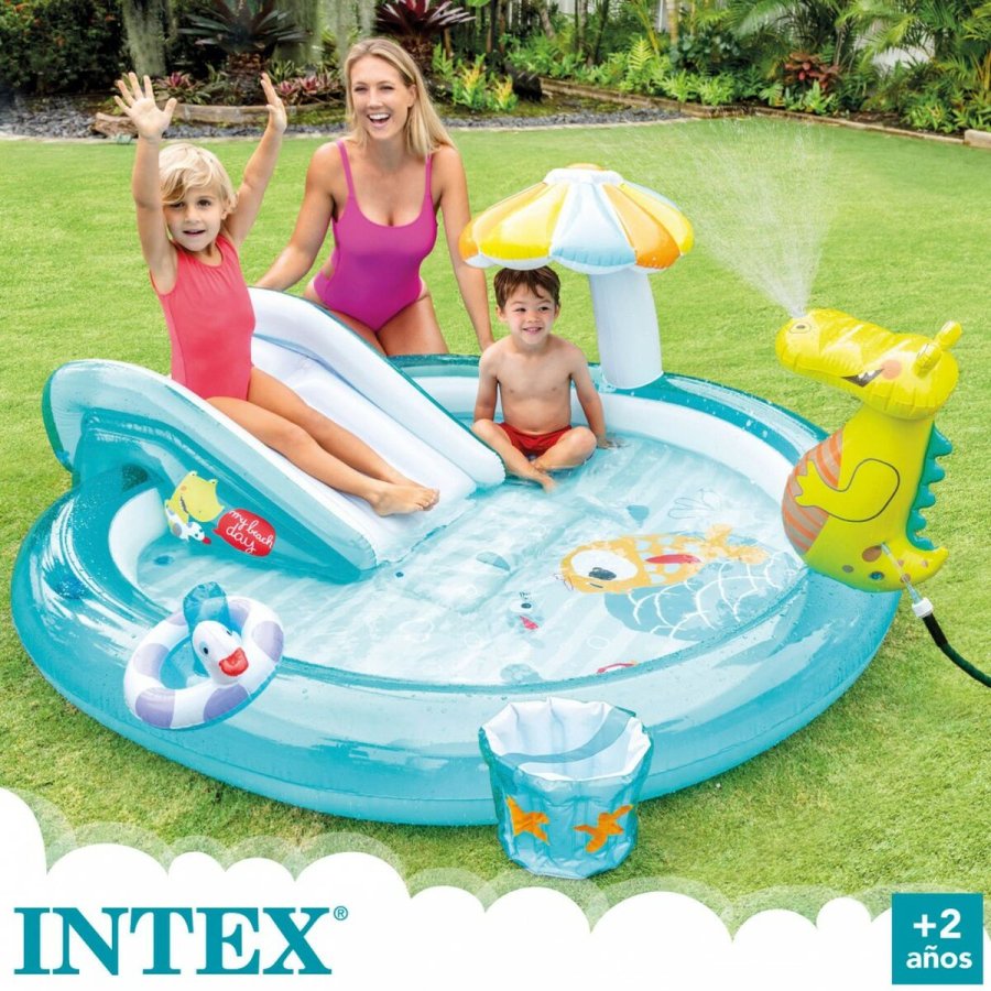 Oppustelig Pool til B�rn Intex Legeplads Krokodrille 201 x 84 x 17 cm (3 enheder) #4