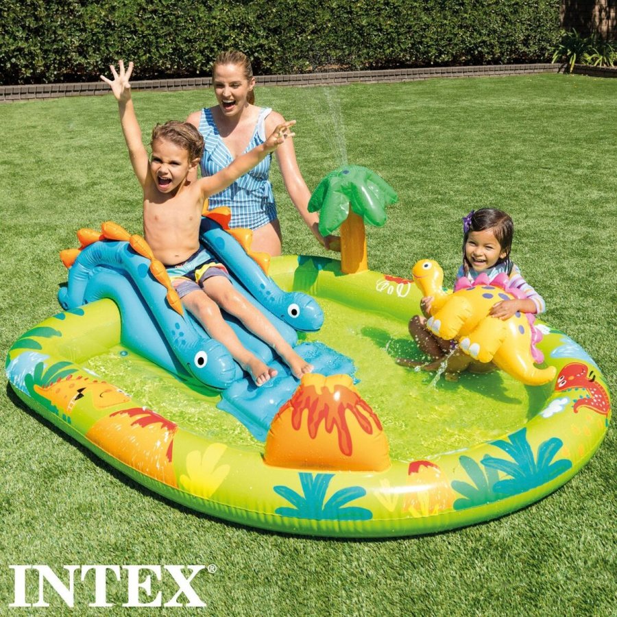 Oppustelig Pool til Brn Intex Legeplads Dinosaurer 191 x 58 x 152 cm (3 enheder) #3