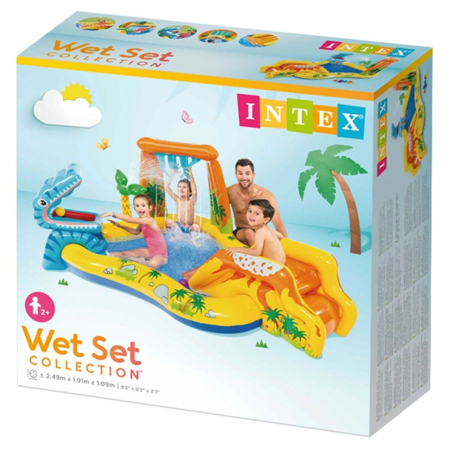Oppustelig Pool til Brn Intex Legeplads Dinosaurer 272 L 249 x 109 x 191 cm (2 enheder) #43