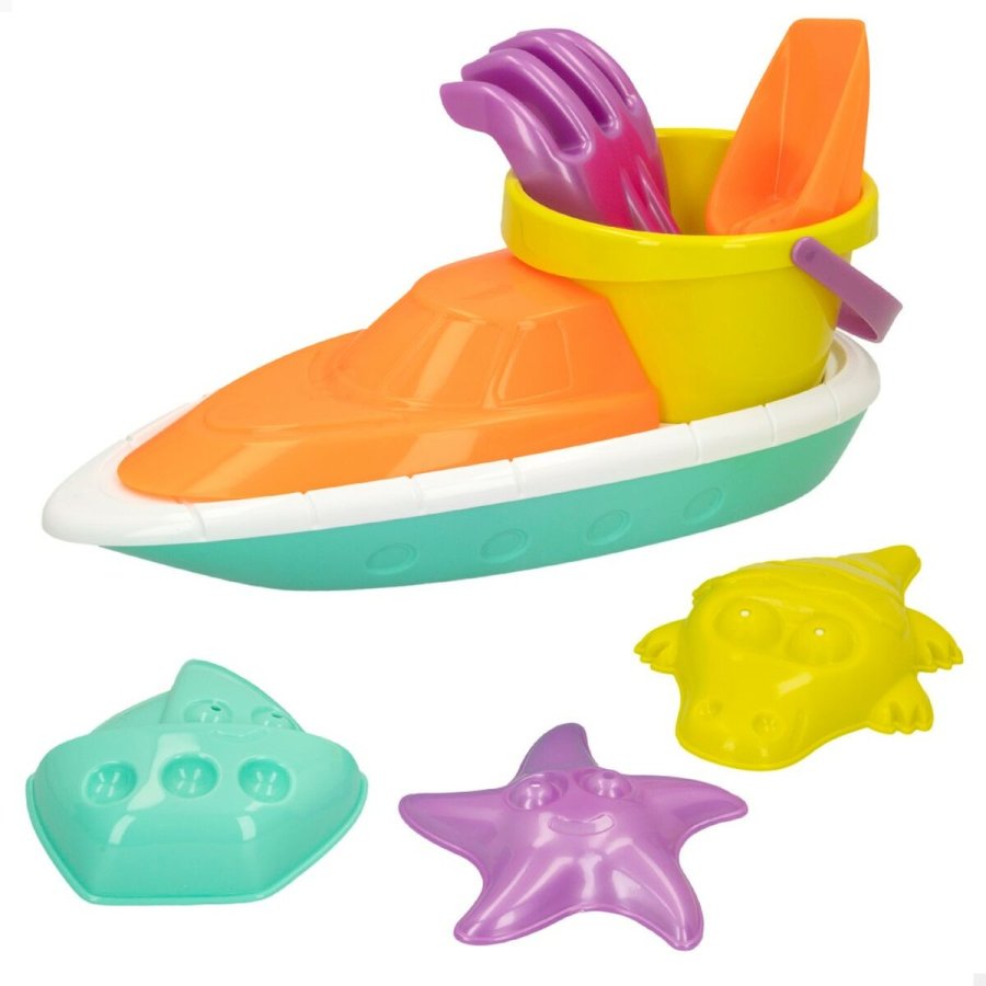 St med legetj til stranden Colorbaby 7 Dele Skib polypropylen (24 enheder) #8