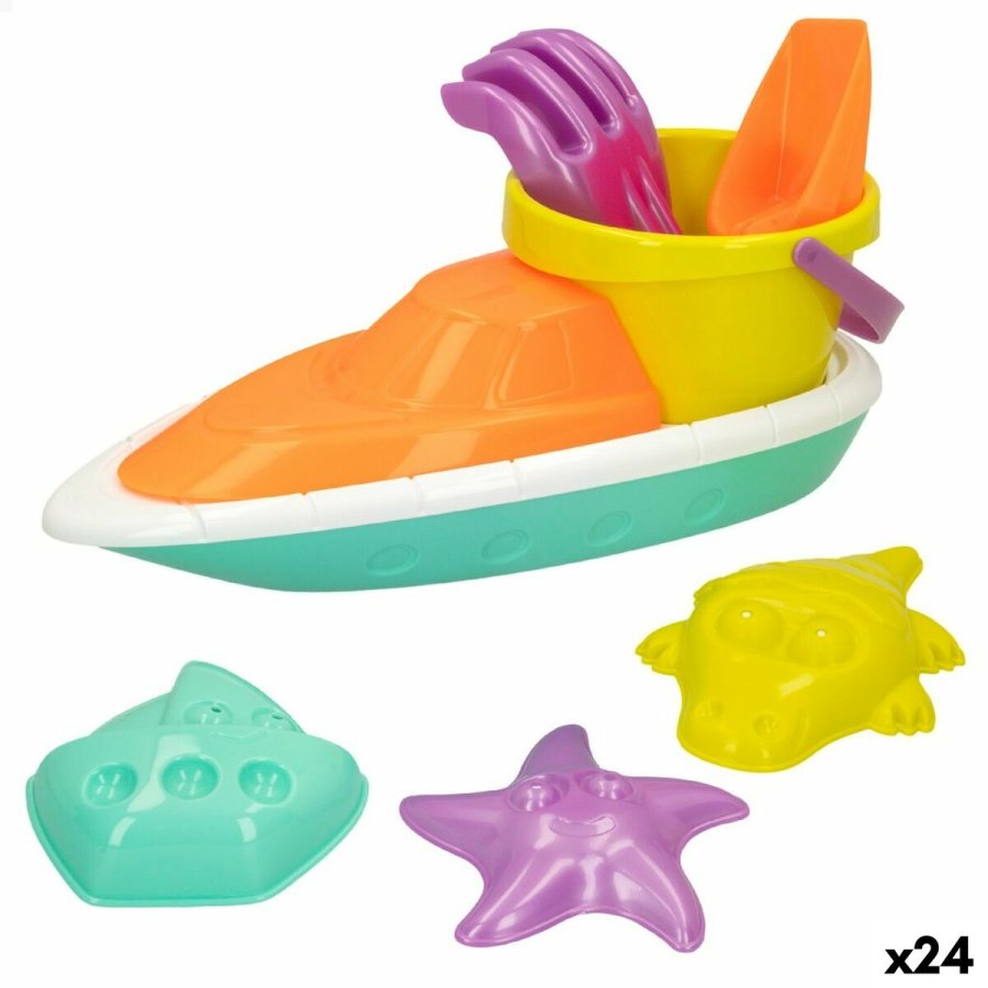 St med legetj til stranden Colorbaby 7 Dele Skib polypropylen (24 enheder) #1